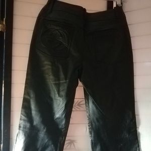 Gucci leather straight leg pants NEVER WORN